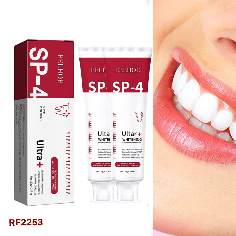 2 Pcs Sp-4 Probiotic Toothpaste for Whitening, Stain-Removing Probiotic Toothpaste, Fresh Breath Toothpaste