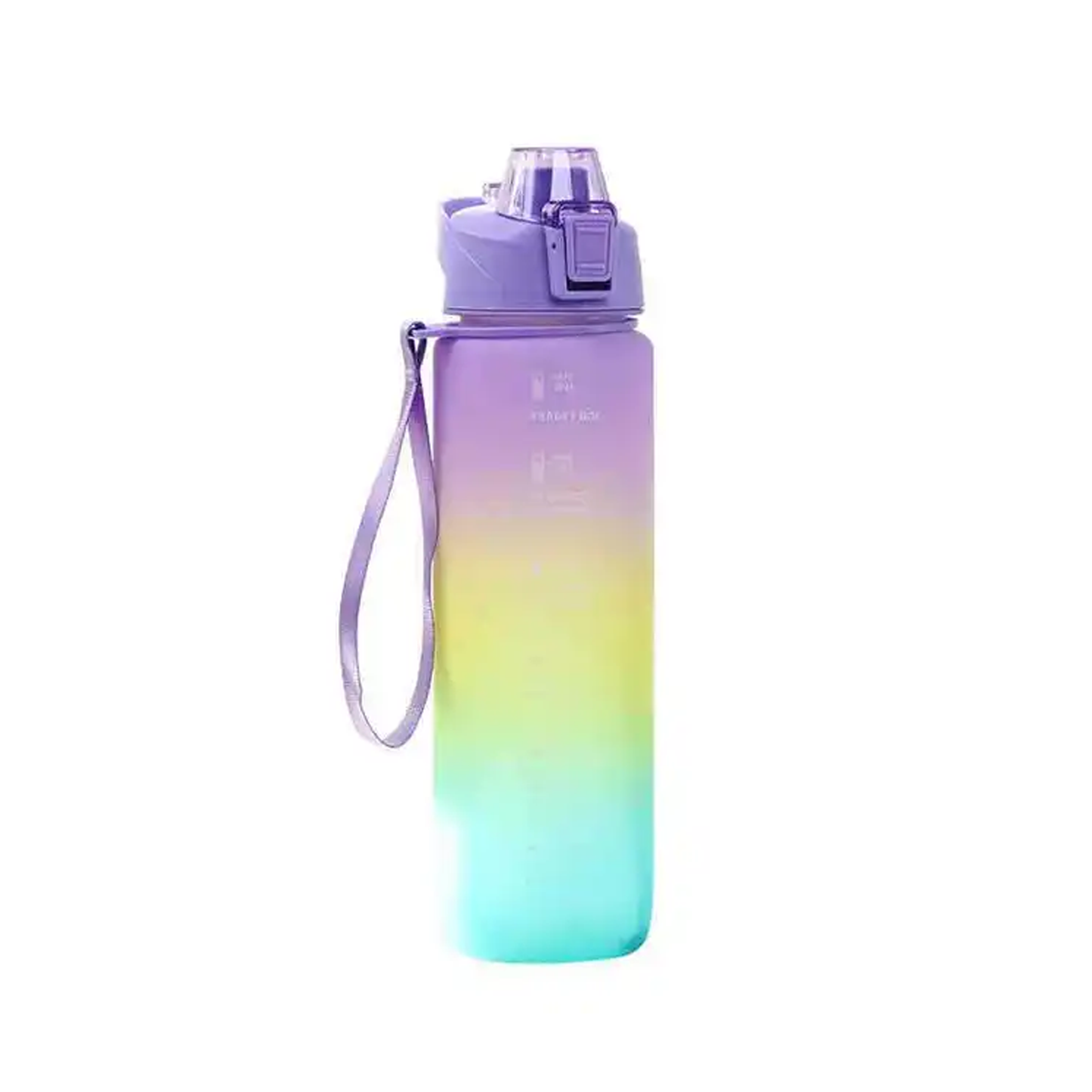 Sports Water Bottles with Straw, 1L Motivational Water Bottle Leak-proof with Time Marker & Lock Cover for Fitness Hiking Cycling Camping School