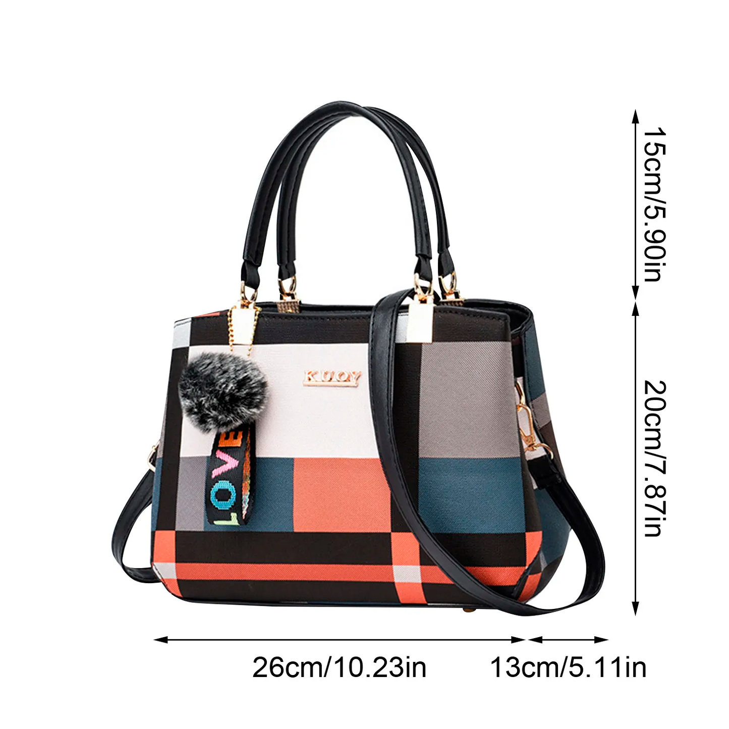 Women's Leather Handbag | Tote Shoulder Bag & Crossbody Purse | Messenger Tote Bag