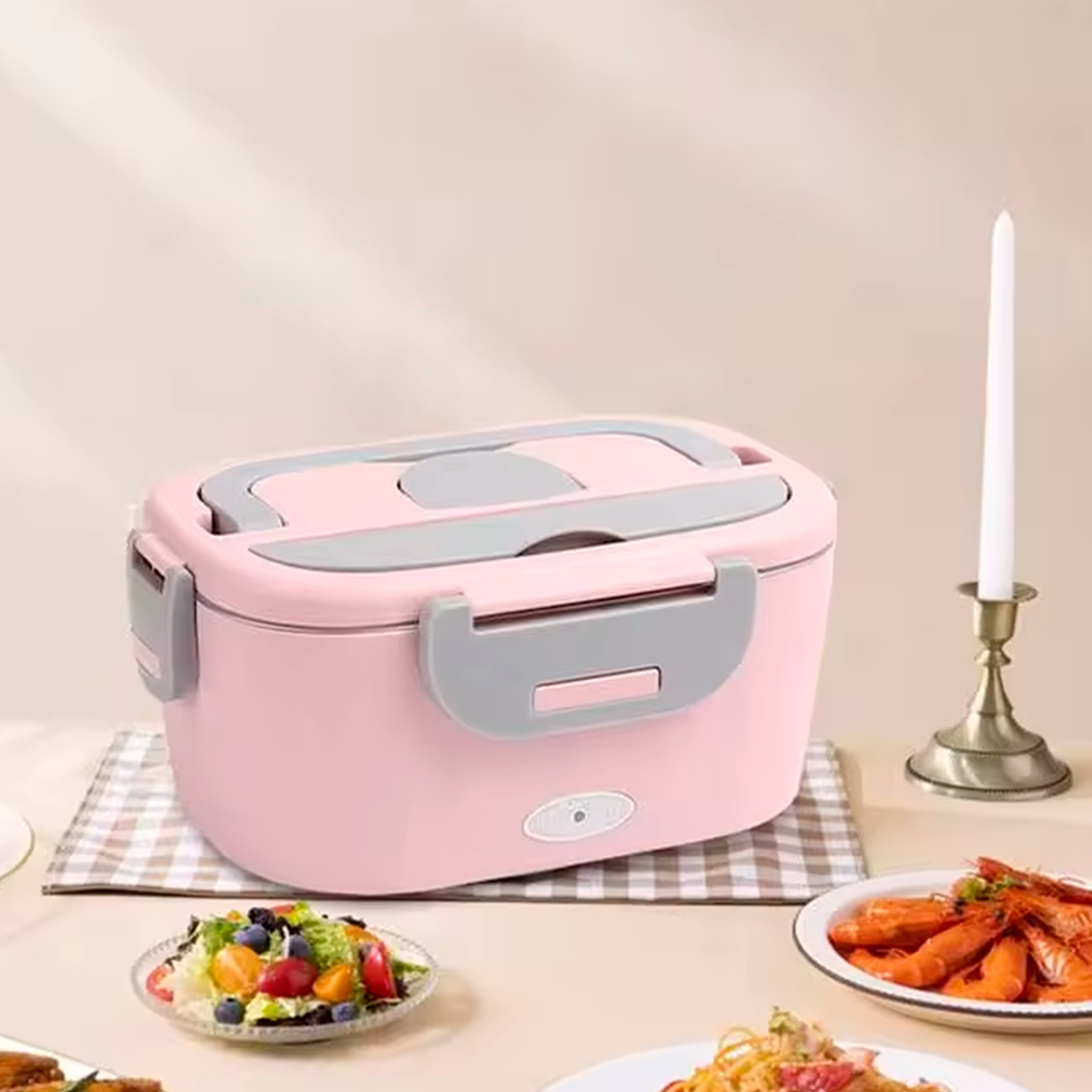 USB Portable Electric Food Warmer | Stainless Steel Heating Lunch Box for Home & Car Use