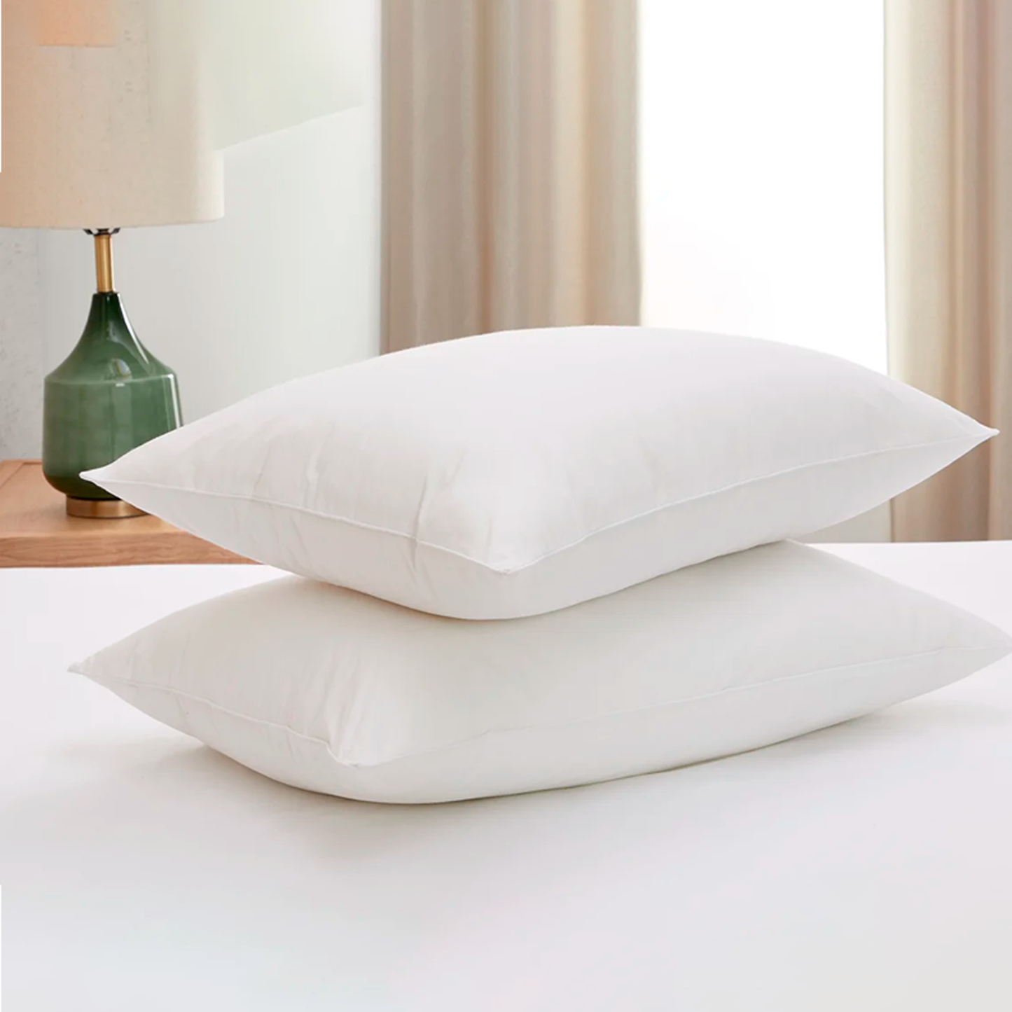 Pressed Pillow | 40x65 cm | 100% Microfiber Outer Cover | 625g Soft White