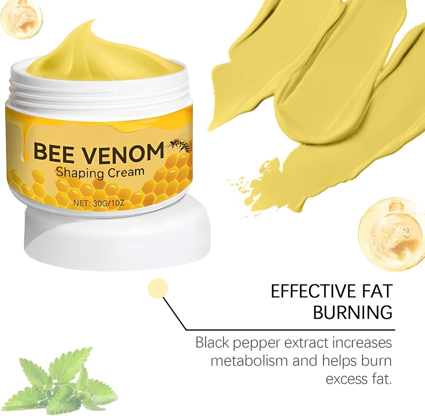 Bee-venom Cellulite Reduction Cream Fats Burning Weight Lose Cream For Waist Leg Belly 2 Pack