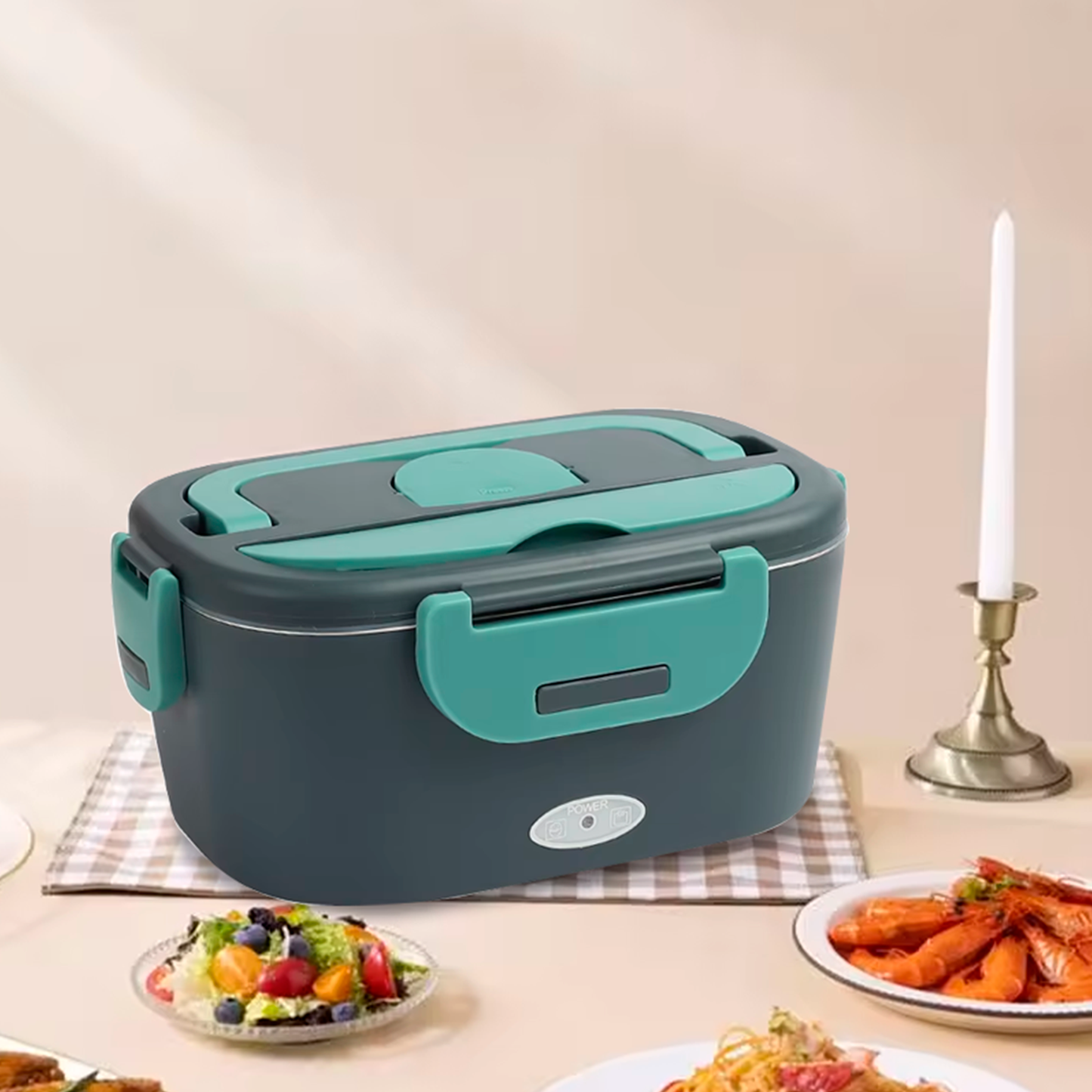 USB Portable Electric Food Warmer | Stainless Steel Heating Lunch Box for Home & Car Use