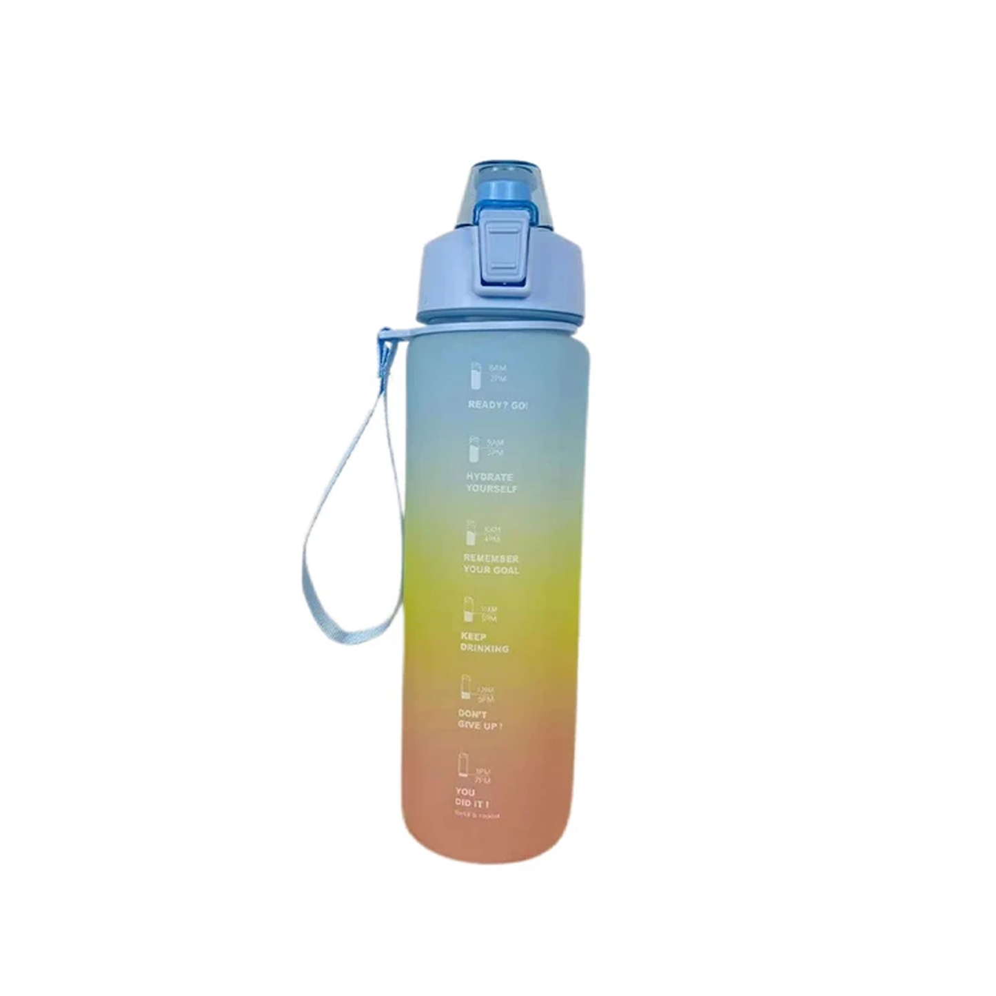 Sports Water Bottles with Straw, 1L Motivational Water Bottle Leak-proof with Time Marker & Lock Cover for Fitness Hiking Cycling Camping School
