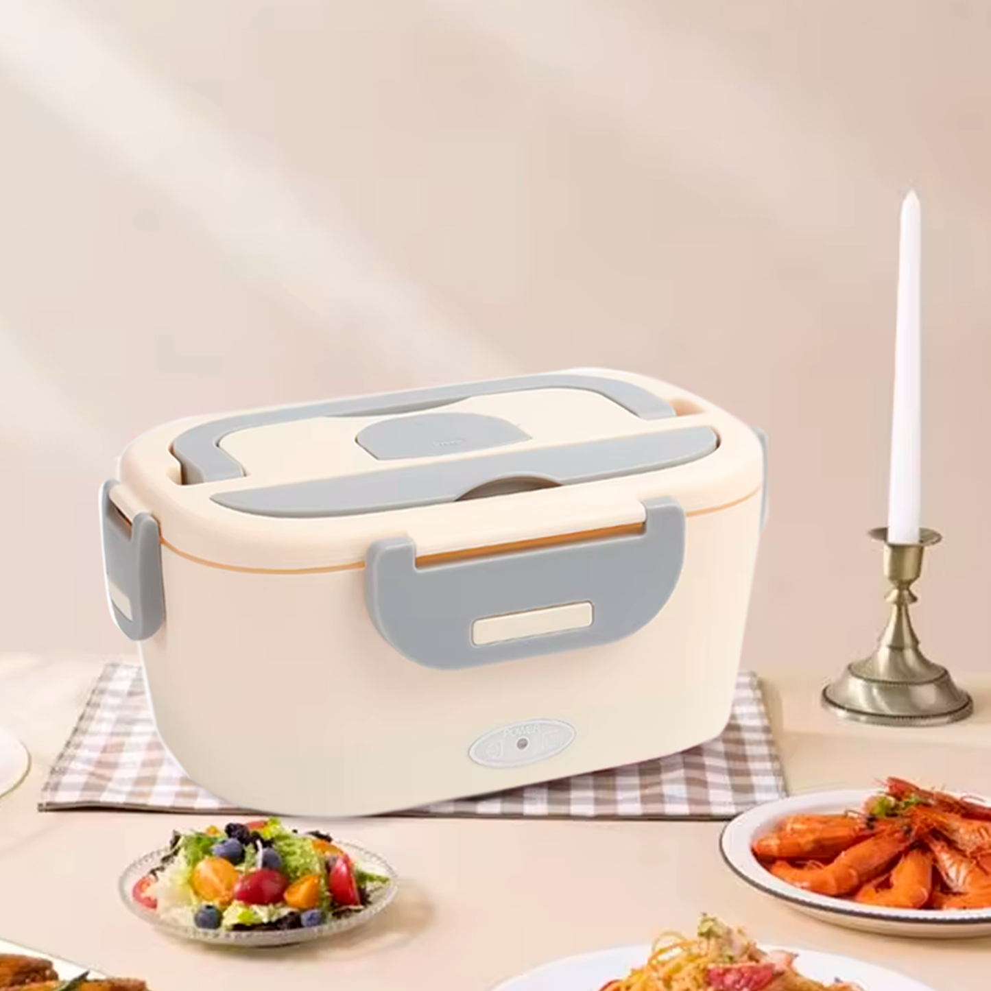 USB Portable Electric Food Warmer | Stainless Steel Heating Lunch Box for Home & Car Use
