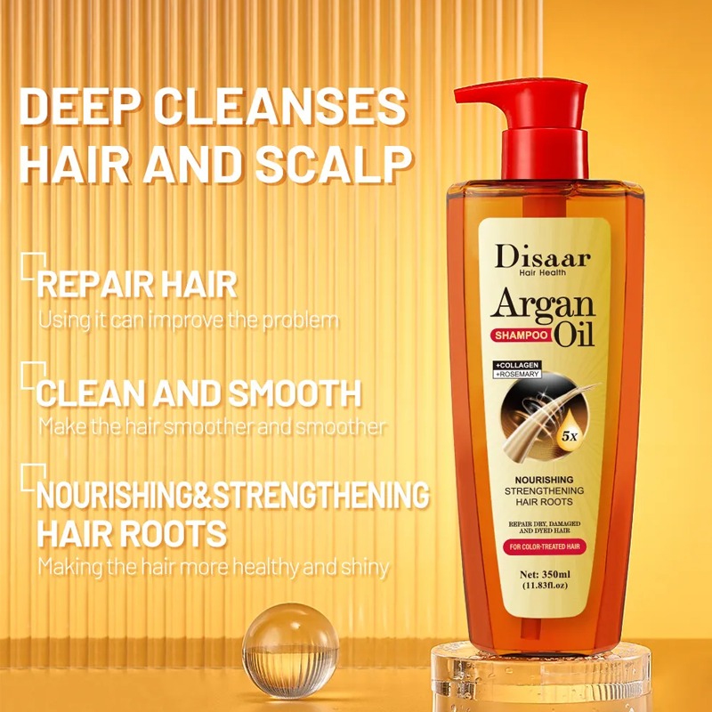 Organic Moroccan Argan Oil Hair Care โ Repair, Moisturize, and Smooth Damaged Hair Treatment โ 350ML