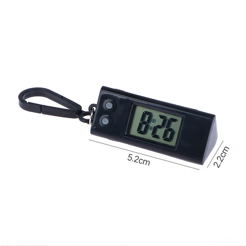 Keychain Portable Pocket-Sized Digital Clock – Accurate Time Display Keyring Clock for Everyday Convenience