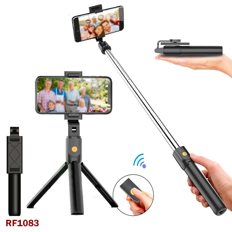 Selfie Stick Tripod ā 3-in-1 Extendable Phone Holder with Bluetooth Remote for Photos, Videos & Vlogging