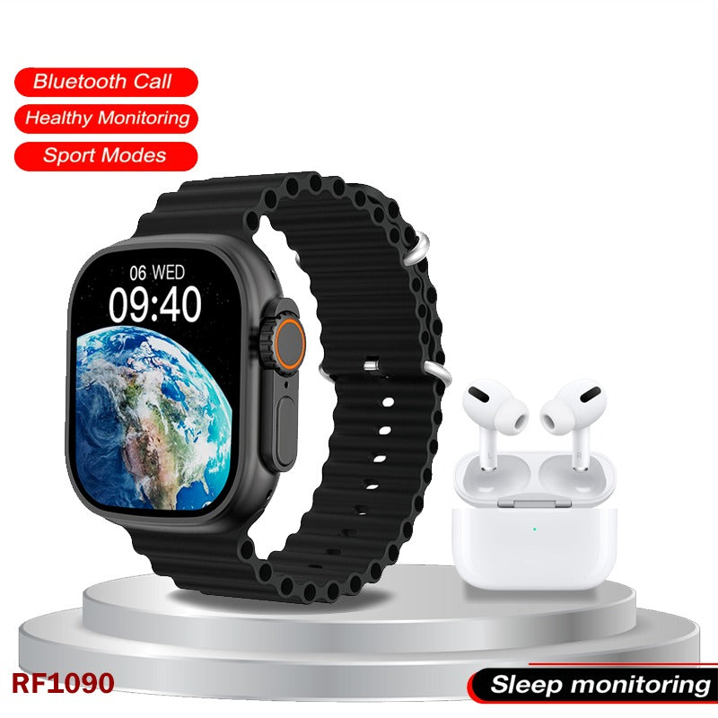HT8 Ultra Smart Watch with Free Inpods Professional š§ ā All-in-One Fitness Tracker & Wireless Earbuds Combo