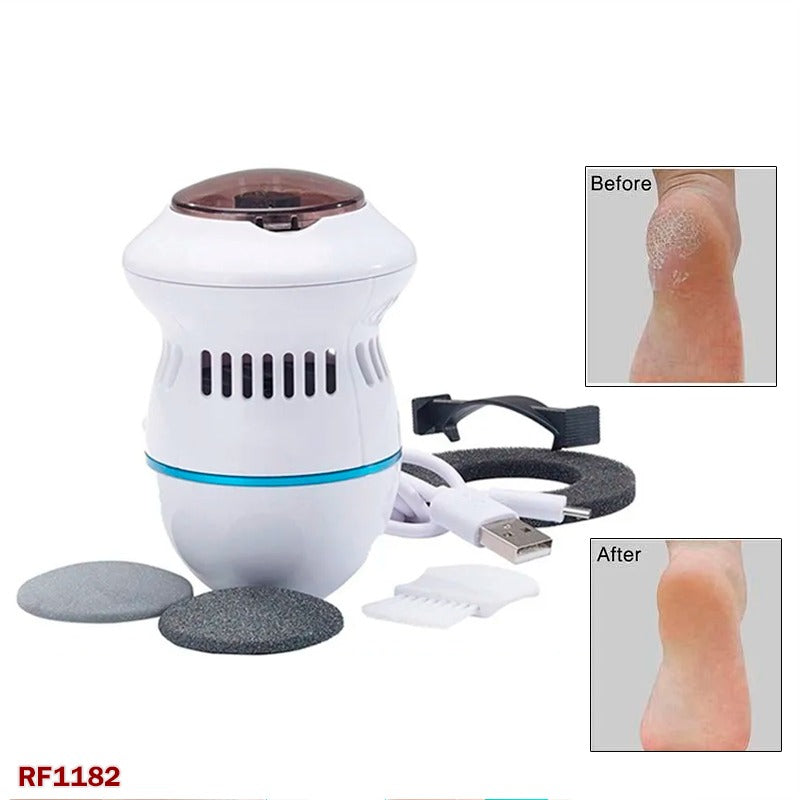 Dslink Portable Electric Vacuum Adsorption Foot Grinder - USB Rechargeable Pedicure Tool, Dual-Speed Callus Remover for Dead, Hard, Cracked, and Dry Skin Foot Care