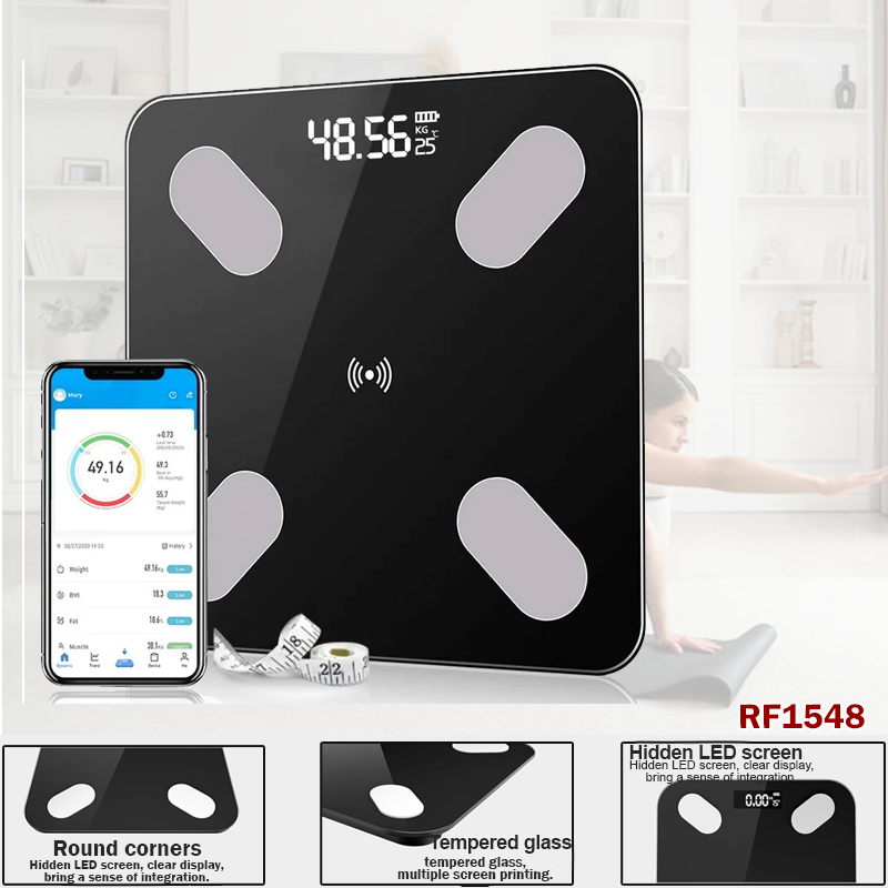 Scales Human Body Fat Scale ā Smart Digital Weight Scale with Bluetooth App for Health Tracking