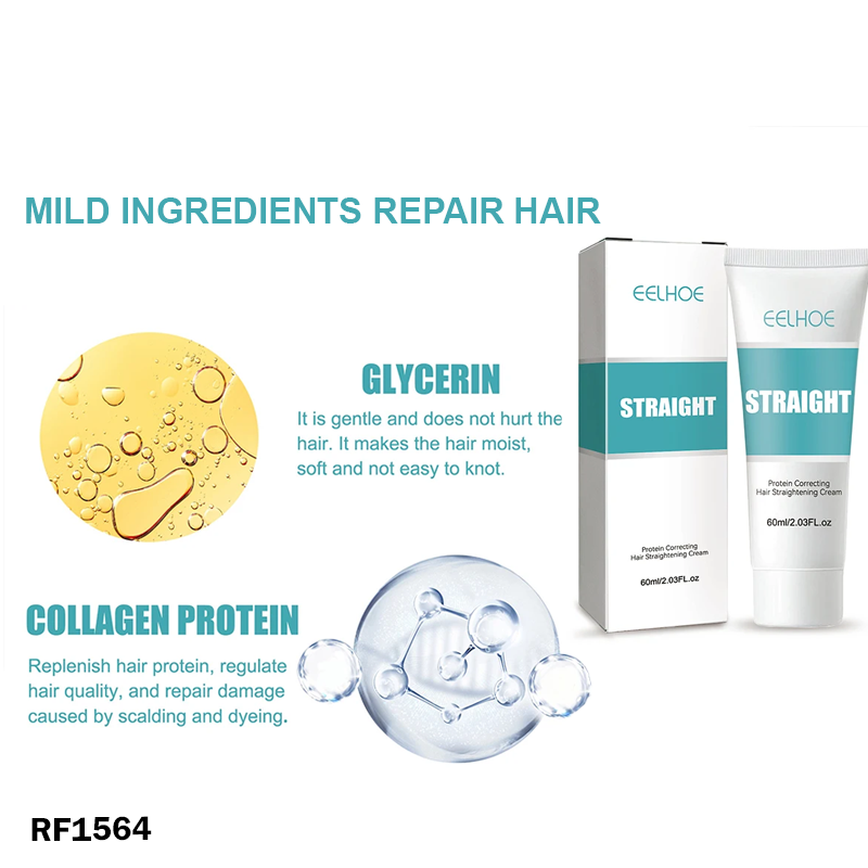 Eelhoe Straight Protein Correcting Hair Straightening Cream โ 60ml for Smooth, Frizz-Free Hair