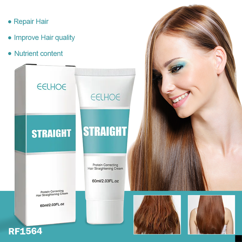 Eelhoe Straight Protein Correcting Hair Straightening Cream โ 60ml for Smooth, Frizz-Free Hair