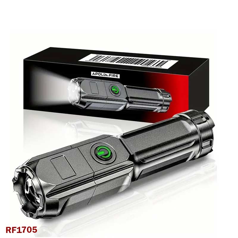 Led Powerful Zoomable Flashlight, for Outdoor or in Door Multi-Functional Portable Small Flashlight, Telescopic Zoom Light, Multi Flash Settings -Rechargeable