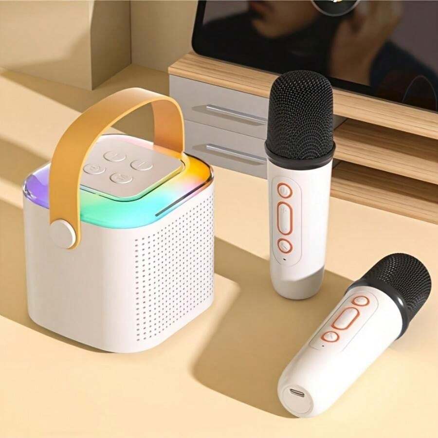Karaoke Speaker with 2 Wireless Microphones š¶ ā Portable Bluetooth Karaoke Machine for Kids & Adults, Perfect Gift for Home Parties, Girls & Boys Birthday 1