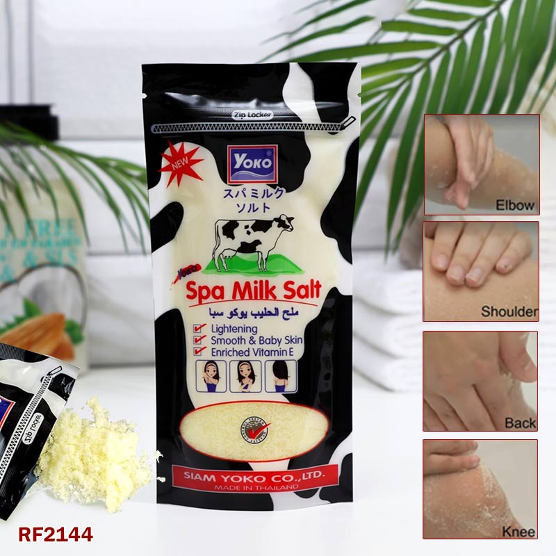 Yoko Spa Milk Salt 300g – Exfoliating, Whitening, and Moisturizing Body Scrub