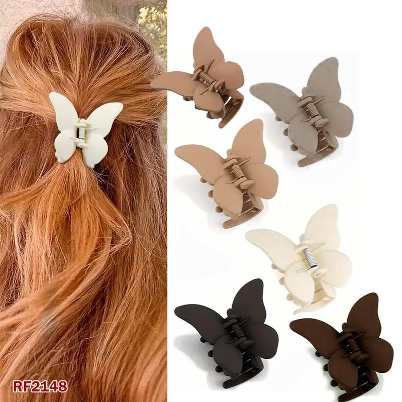 Styling Fashion 1 PC Butterfly Hair Clips Cute Hair Clips for Women Girls, Matte Hair Claw Clips Medium Size for Women and Girls