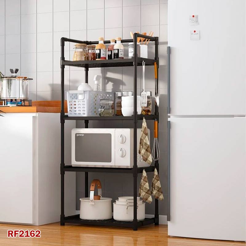 1pc Reinforced Multi-layer Storage Rack, 4 Tiers, Suitable For Kitchen, Living Room, Bedroom, Bathroom, Warehouse.