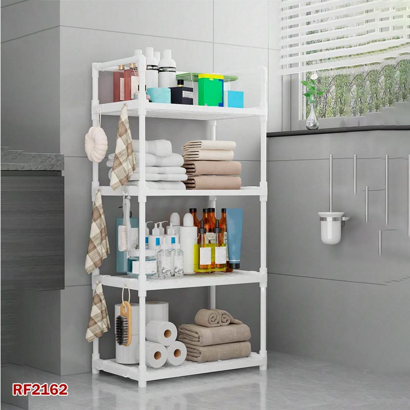 1pc Reinforced Multi-layer Storage Rack, 4 Tiers, Suitable For Kitchen, Living Room, Bedroom, Bathroom, Warehouse.