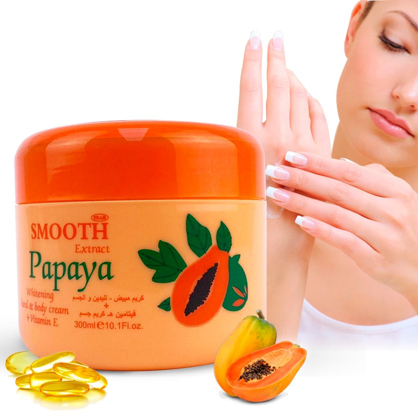 Smooth Papaya Whitening Hand & Body Cream (300ml) - Nourish, Brighten & Hydrate Your Skin