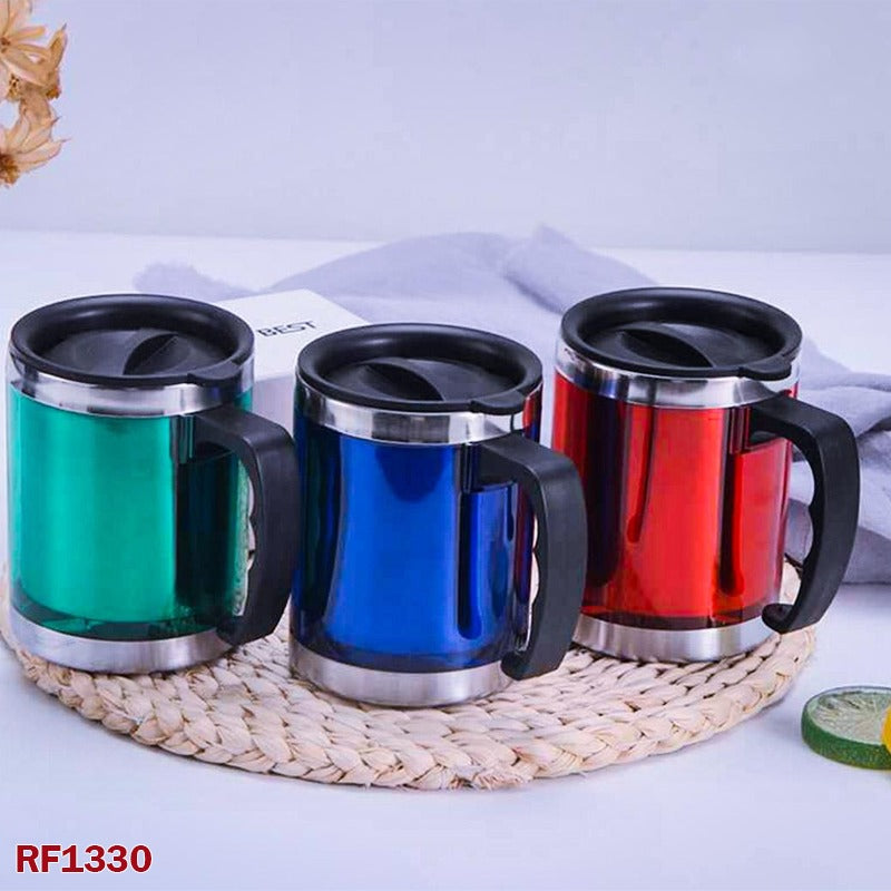 FunBlast Stainless Steel Cartoon Mug with Lid ā 350 ML Kids Drinking Cup, Perfect Birthday Return Gift