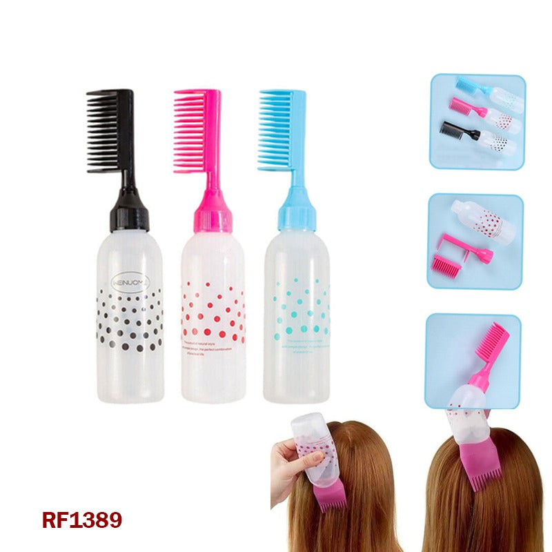 Hair Dye Comb Bottle – Root Touch-Up Bottle, Hair Oil Applicator with Comb, Hairdressing Tool for Precision Root Application
