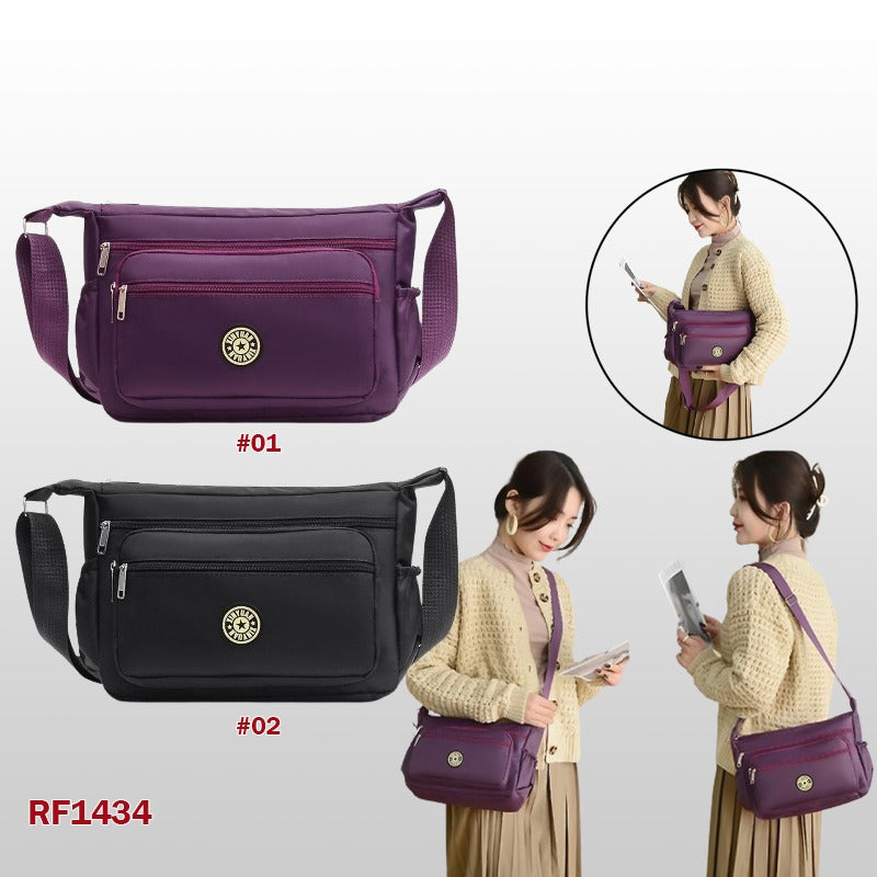 Ladies Oxford Cloth Messenger Shoulder Bag: Stylish & Practical Floral Coin Purse Included!