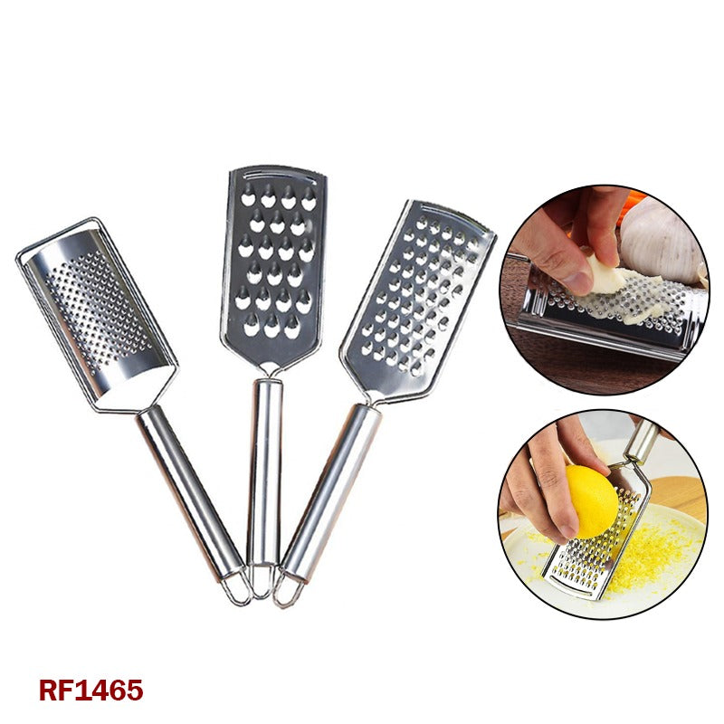 Stainless Steel Grater, 3 Pcs Hand Food Grater, Easily Shreds and Grates Cheese, Ginger, Vegetables, Lemon, Citrus & Chocolate