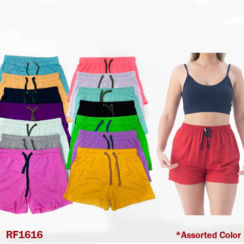 Cotton Plain Shorts for Women & Girls – Comfortable 100% Cotton in Assorted Colors