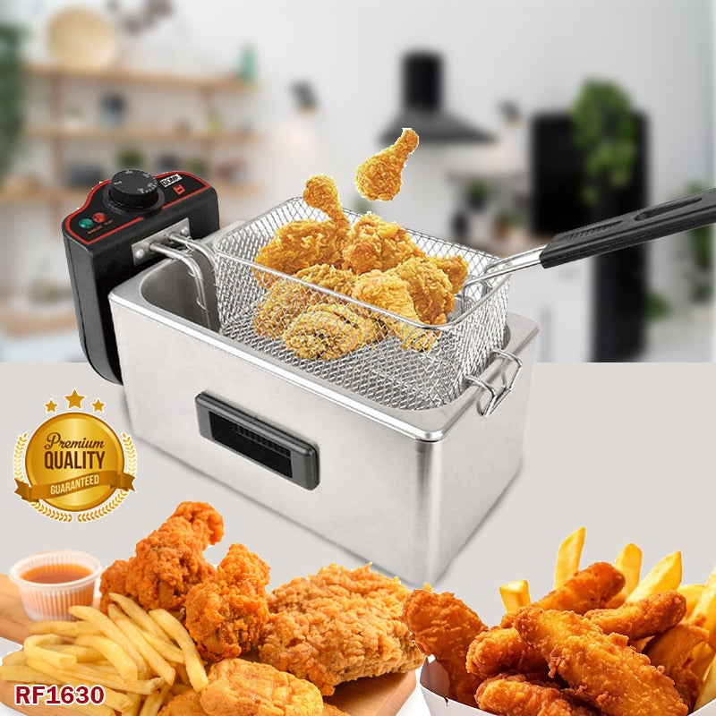 3.5L Electric Deep Fryer Stainless Steel โ 1800W with Adjustable Temperature Control & Removable Oil Basket