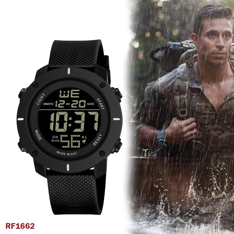 Men Digital Outdoor Survival Military Watch ā Rock Solid Digital Watch with Durable Band