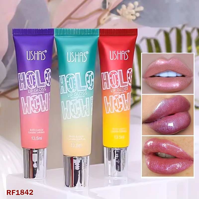 3Pcs USHAS Shiny Glossy Lip Oil Set: Perfect for Luscious Lips!