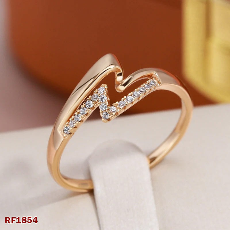 Minimalist Double Twist Geometric Zircon Rings for Women - Korean Fashion Party Jewelry