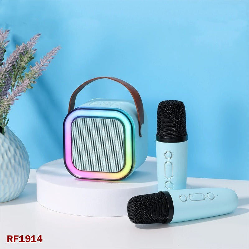 Karaoke Speaker with 2 Wireless Microphones – Portable Bluetooth Karaoke Machine for Kids & Adults, Perfect Gift for Home Parties, Girls & Boys Birthdays