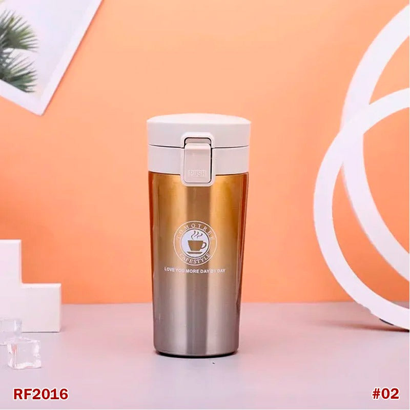 Travel Coffee Mug Tumbler β Reusable Stainless Steel Dual-Walled Vacuum Insulated 400 ml Thermal Flask with Leakproof Lid and Filter, Water Bottle for Hot & Cold Drinks