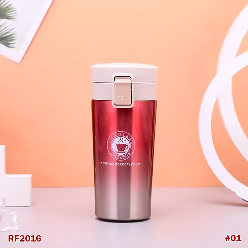 Travel Coffee Mug Tumbler β Reusable Stainless Steel Dual-Walled Vacuum Insulated 400 ml Thermal Flask with Leakproof Lid and Filter, Water Bottle for Hot & Cold Drinks
