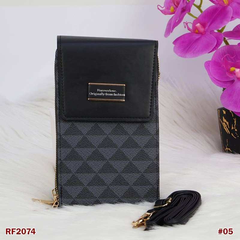 Girls Women Monogram Mobile Cell Phone Holder Pocket Wallet Hand Purse Clutch Crossbody Sling Bag