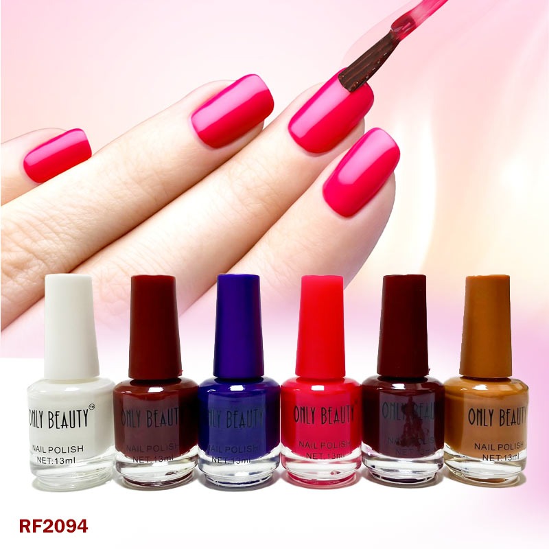 Glossy Long-Lasting High Quality Stylish Non-Toxic Professional Nail Paint (6Pcs)