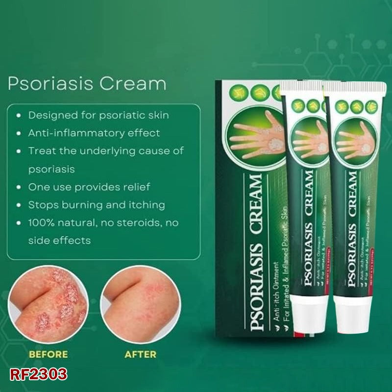 2pcs Antibacterial Cream for Psoriasis and Eczema Antifungal Cream, Helps Eczema, Ringworm Anti-Itch Cream with Gentler and Safer Herbal Ingredients Quickly Relives Itching for Face & Body