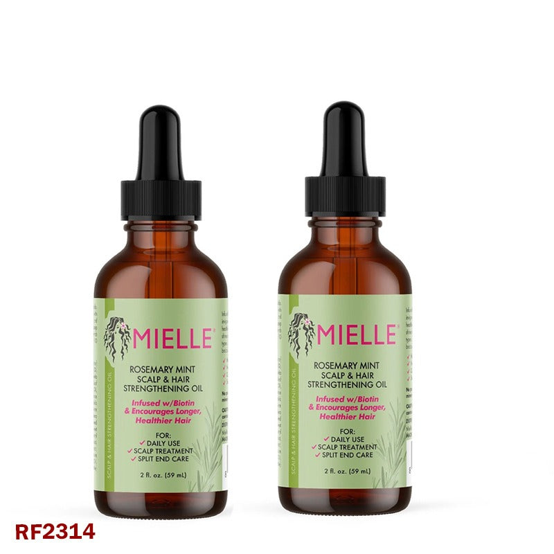 Rosemary Mint Scalp and Hair Strengthening Oil - 59ml (Pack of 2)