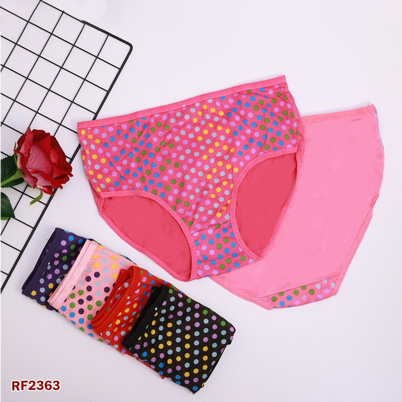 Soft Underwear Women Polka Dot Breathable Ladies Hipster Panties - Multicolor, Pack of 12 (Random Colors)