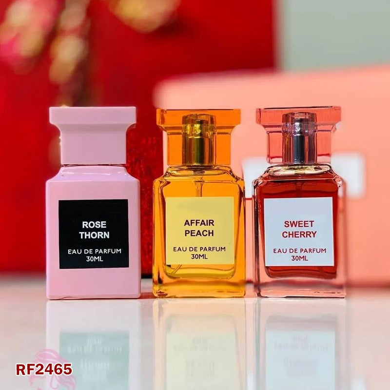 Eau de Parfum Spray, Fragrance Set for Women, 3 x 30 ml, Women's Perfume, Floral Fruity, Refreshing Cherry Perfume, 3 Different Fragrances, Fine Mist Perfume Set, Women's Fragrance