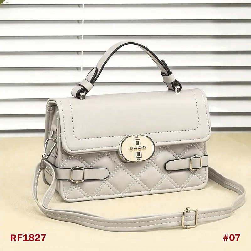 Chic Quilted Crossbody Bag for Women: Vintage-Inspired Elegance with Twist Lock & Metallic Decor