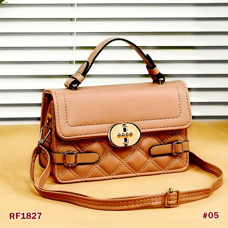 Chic Quilted Crossbody Bag for Women: Vintage-Inspired Elegance with Twist Lock & Metallic Decor