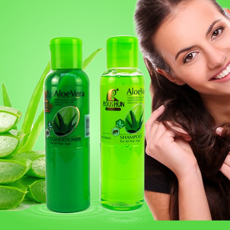 Roushun Aloe Vera Shampoo & Conditioner โ 500ml โ Nourishing & Moisturizing for Healthy Hair