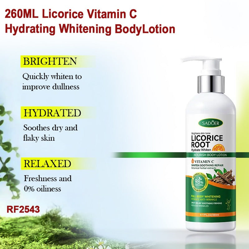 SADOER Natural Herbal Care Licorice & Vitamin C Body Lotion - Hydrating & Whitening