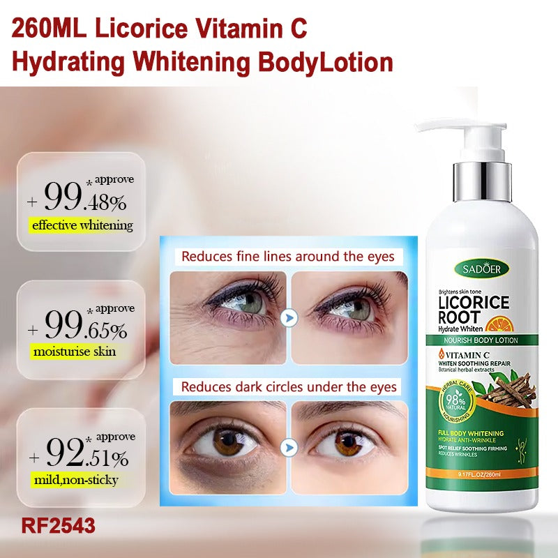 SADOER Natural Herbal Care Licorice & Vitamin C Body Lotion - Hydrating & Whitening