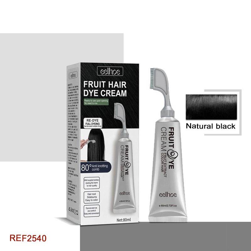 Home Natural Plant Fruit Hair Dye Cream - Quick & Precise Hair Coloring