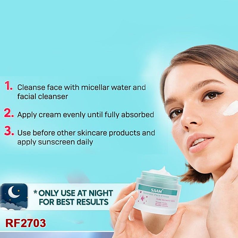 SAAM Renewal Face Cream | Melasma, Freckles, Age Spots & Dark Spots | With Alpha Arbutin and Kojic Acid | 50g