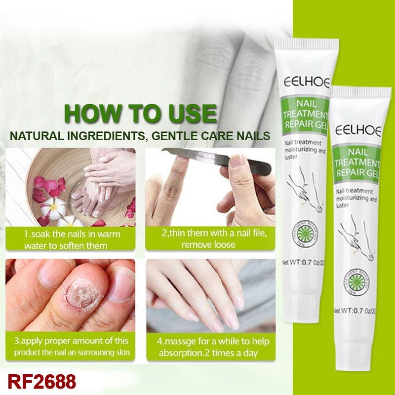 2pcs Nail Repair Gel, Nail Care Cream Nail Treatment Repair and Protect Against Discoloration, Coarse and Crack